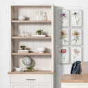 Fairview I White and Medium Brown Wood Three Shelf Shelving Unit - Default Title