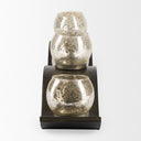 Lux Copper Metal Five Hurricane Glass Holder Table Candle Holder - Default Title
