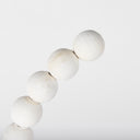 Pontchartrain II Large 11L x 6W White Beaded Broken Sphere Decorative Object W Gold Base - Default Title