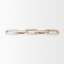 Alix 290L x 50W x 50H Beige Wooden Link Chain Decorative Object - Default Title