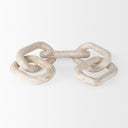 Alix 290L x 50W x 50H Beige Wooden Link Chain Decorative Object - Default Title