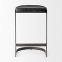 Tyson 17L x 18W x 28H Black Leather W Metal Frame Counter Stool - Default Title