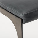 Tyson 17L x 18W x 28H Black Leather W Metal Frame Counter Stool - Default Title
