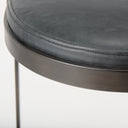 Tyson 17L x 18W x 28H Black Leather W Metal Frame Counter Stool - Default Title