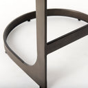 Tyson 17L x 18W x 28H Black Leather W Metal Frame Counter Stool - Default Title
