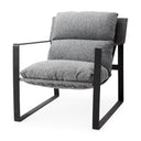 Guilia Castlerock Gray With Metal Frame Sling Accent Chair - Default Title