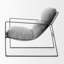 Guilia Castlerock Gray With Metal Frame Sling Accent Chair - Default Title