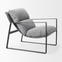 Guilia Castlerock Gray With Metal Frame Sling Accent Chair - Default Title
