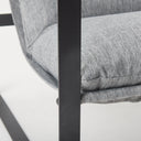 Guilia Castlerock Gray With Metal Frame Sling Accent Chair - Default Title