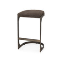 Tyson 17L x 18W x 28H BrownGray Suede W Metal Frame Counter Stool - Default Title