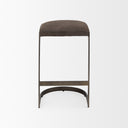 Tyson 17L x 18W x 28H BrownGray Suede W Metal Frame Counter Stool - Default Title