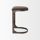 Tyson 17L x 18W x 28H BrownGray Suede W Metal Frame Counter Stool - Default Title