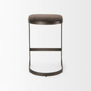 Tyson 17L x 18W x 28H BrownGray Suede W Metal Frame Counter Stool - Default Title