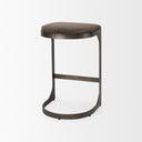 Tyson 17L x 18W x 28H BrownGray Suede W Metal Frame Counter Stool - Default Title