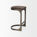 Tyson 17L x 18W x 28H BrownGray Suede W Metal Frame Counter Stool - Default Title