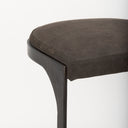 Tyson 17L x 18W x 28H BrownGray Suede W Metal Frame Counter Stool - Default Title