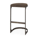 Tyson 17L x 18W x 31H BrownGray Suede W Metal Frame Bar Stool - Default Title