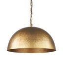 Karina 24 Round Brass-tone Hammered Metal Dome Pendant Light - Default Title