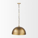 Karina 24 Round Brass-tone Hammered Metal Dome Pendant Light - Default Title