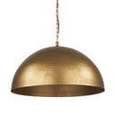 Karina 36 Round Brass-tone Hammered Metal Dome Pendant Light - Default Title