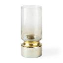 Adriatic I Small Brushed Gold Metal Glass Vase - Default Title