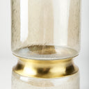 Adriatic II Large Brushed Gold Metal Glass Vase - Default Title