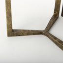 Atticus Black Wood and Antiqued Gold Metal Nesting Accent Tables Set of 2 - Default Title