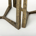 Atticus Black Wood and Antiqued Gold Metal Nesting Accent Tables Set of 2 - Default Title