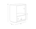 SIENA NIGHTSTAND - OVAL ANTIQUE BRASS