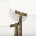 Atticus Marble and Antiqued Gold Metal Nesting Accent Tables Set of 2 - Default Title