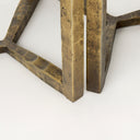 Atticus Marble and Antiqued Gold Metal Nesting Accent Tables Set of 2 - Default Title