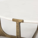 Atticus Marble and Antiqued Gold Metal Coffee Table - Default Title