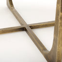 Atticus Marble and Antiqued Gold Metal Coffee Table - Default Title