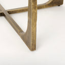 Atticus Marble and Antiqued Gold Metal Coffee Table - Default Title
