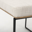Stamford Beige Upholstered Seat w Wood Back Black Metal Frame Dining Chair - Default Title