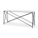 Lorlei Marble Top w Gray Iron Base Console Table - Default Title