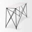 Lorlei Marble Top w Gray Iron Base Console Table - Default Title