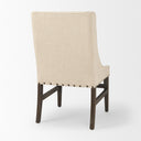 Kensington I Cream Fabric and Solid Wood Dining Chair - Default Title