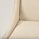 Kensington I Cream Fabric and Solid Wood Dining Chair - Default Title