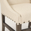 Kensington I Cream Fabric and Solid Wood Dining Chair - Default Title