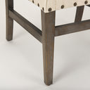 Kensington I Cream Fabric and Solid Wood Dining Chair - Default Title
