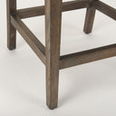 Kensington Cream Fabric Seat Brown Wood Frame Counter Stool - Default Title