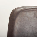 Sawyer I Dark Brown Faux-Leather Seat Black Iron Frame Dining Chair - Default Title