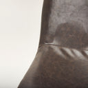 Sawyer I Dark Brown Faux-Leather Seat Black Iron Frame Dining Chair - Default Title