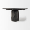 Fitzgerald 60 Round Brown Solid Wood Top Base Dining Table - Default Title