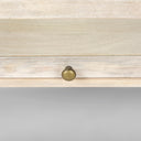 Arelius 42 Square Glass-Top White Wood w Gold Metal Base Display Coffee Table - Default Title