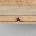 Arelius 42L Rectangular Light Brown Wood w Black Metal Base Display Coffee Table - Default Title