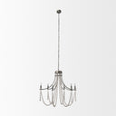 Selma White Wood Bead and Metal Chandelier - Default Title