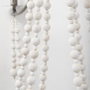 Selma White Wood Bead and Metal Chandelier - Default Title