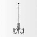 Selma Black Wood Bead and Metal Chandelier - Default Title